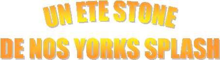 UN ETE STONE
DE NOS YORKS SPLASH